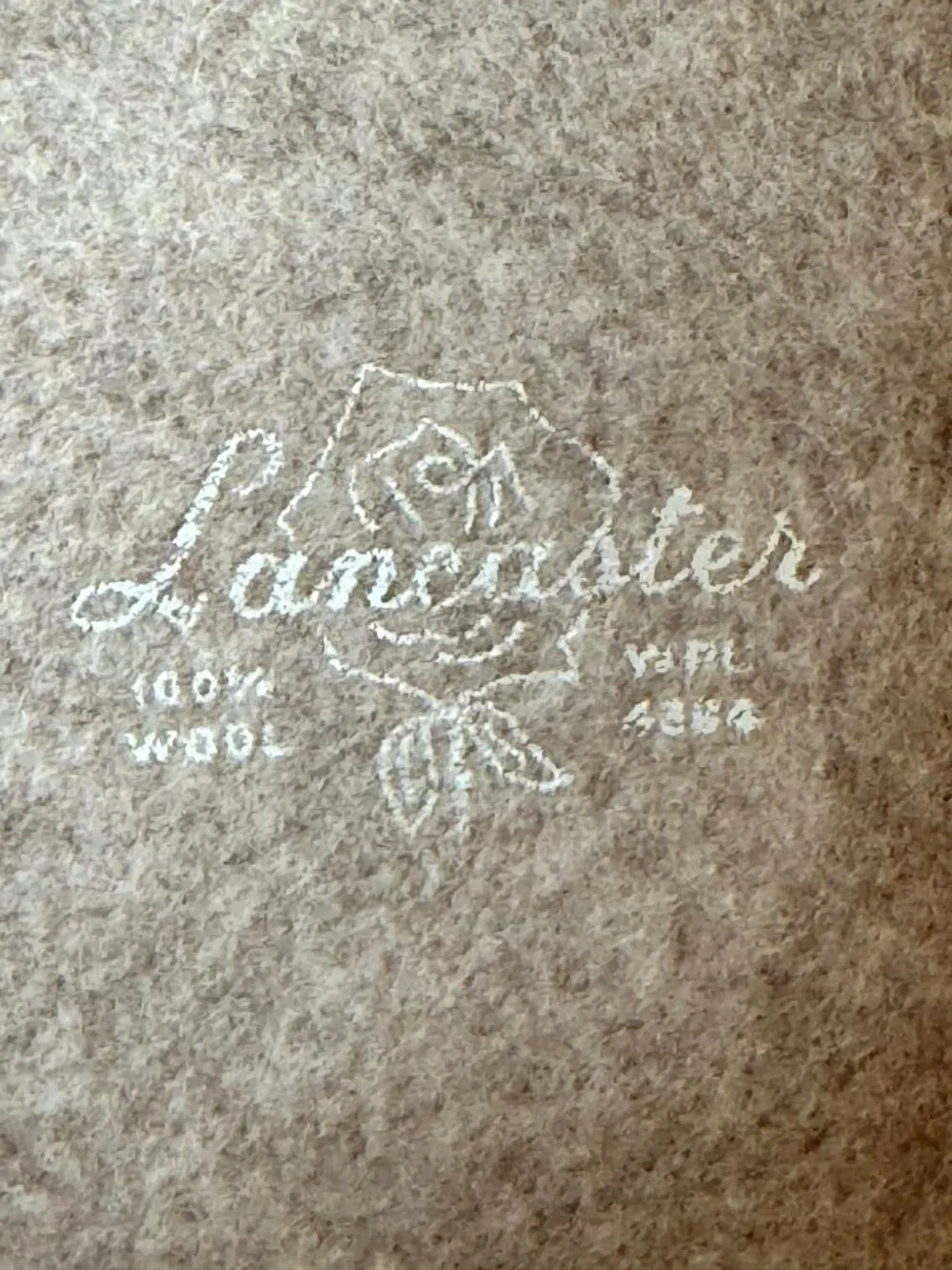 Vintage Lancaster 100% Wool Felt Cloche Bucket Hat Heather Beige One Size